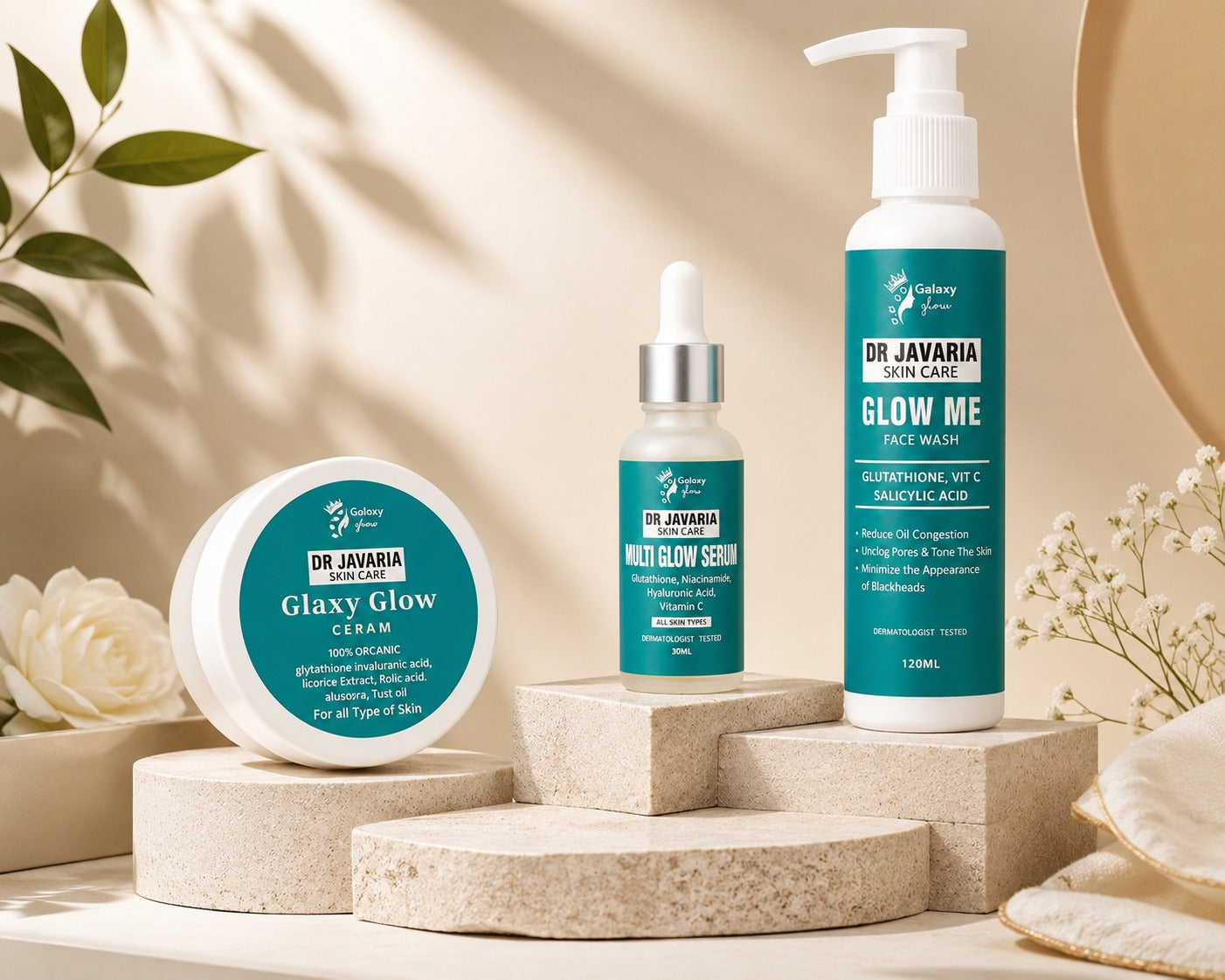 Trio Face Perfecting Bundle by Dr Javaria Skin Care