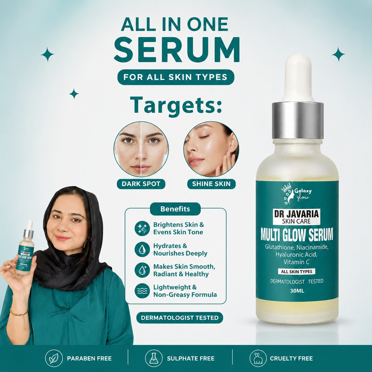Multi Glow Serum by Dr. Javaria 30ml